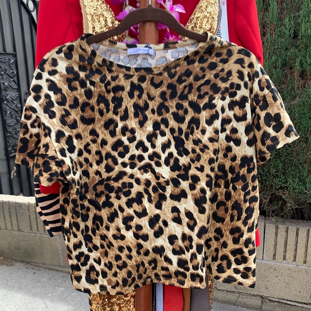 Zara Leopard Print Shirt size Medium